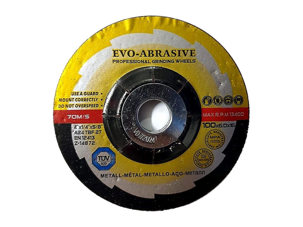 EVO-Abrasive Grinding Disc 4″ x 6mm (Carbon Steel) EA-8199