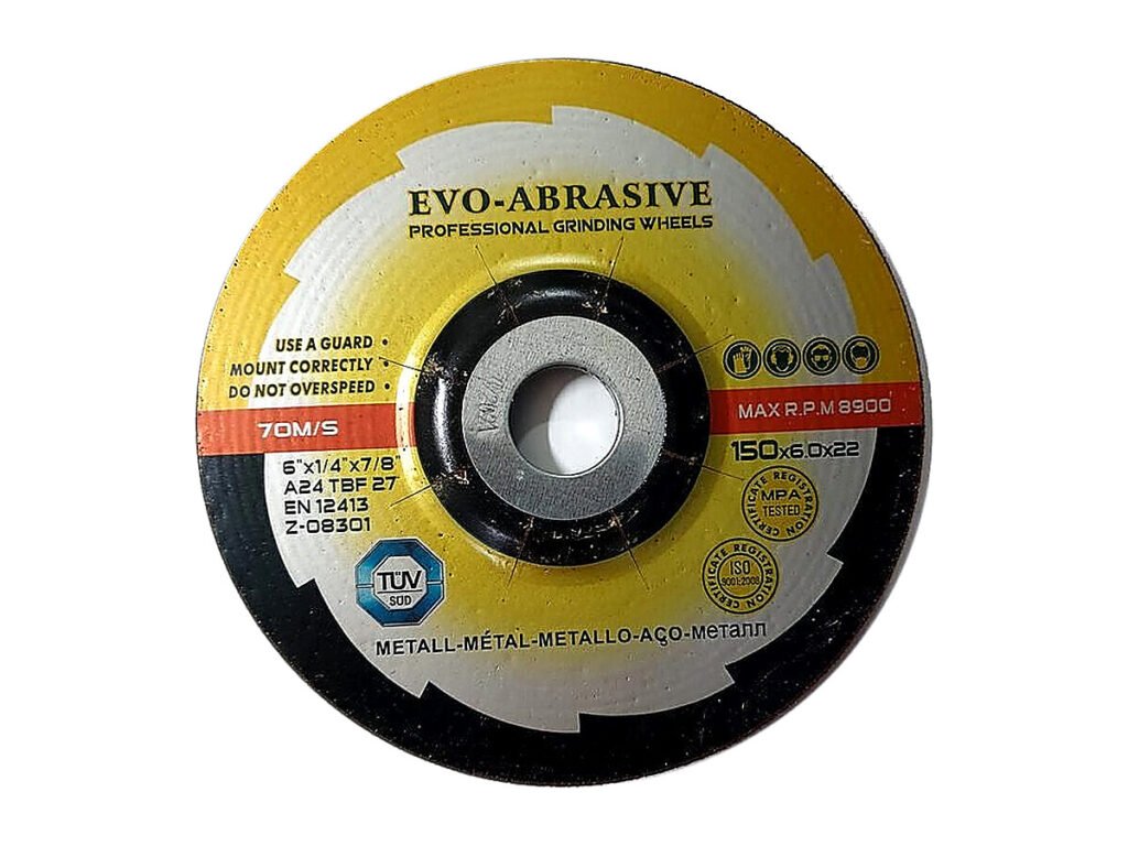 EVO-Abrasive Grinding Disc 6″ x 6mm (Carbon Steel) EA-8699