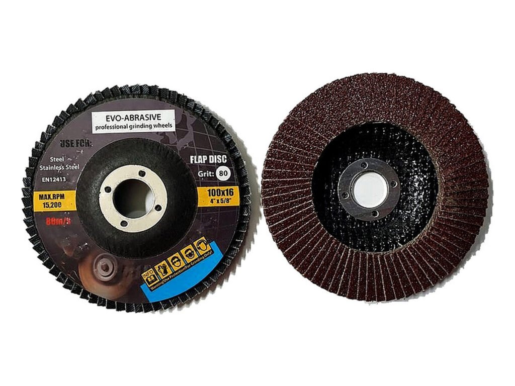 EVO-Abrasive Flap Disc 4″ Grit 80 (Aluminium Oxide) EA-AO-4080